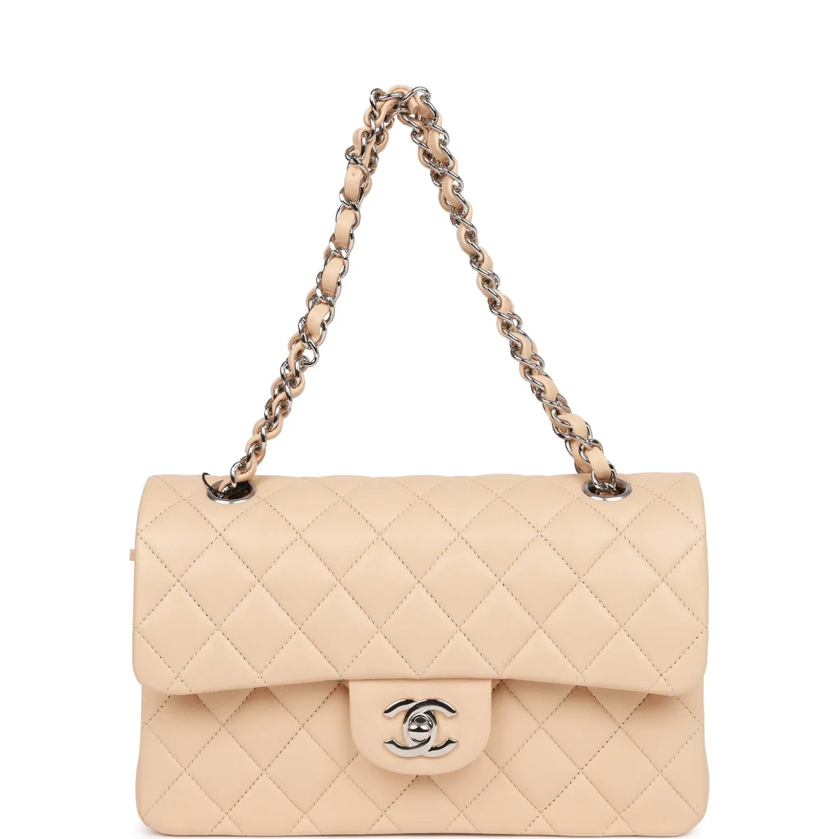 Beige Lambskin Flap Bag F966887
