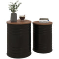 Set of 2 Storage Ottomans with Lids L646947