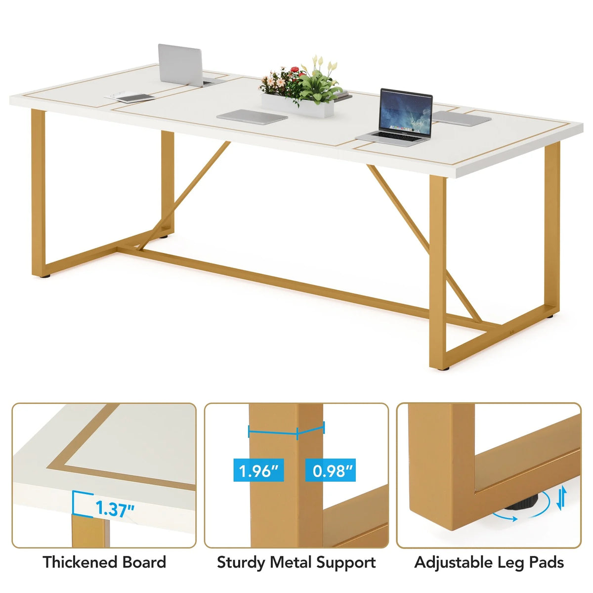 70.9 Inch Long Dining Table for 6-8 Person X396919