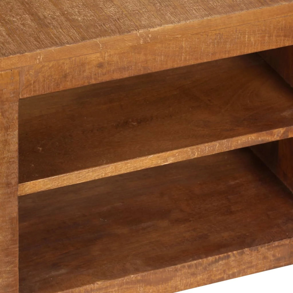Mango Wood TV Stand with Cabinet and 2 Storage Compartments M5142