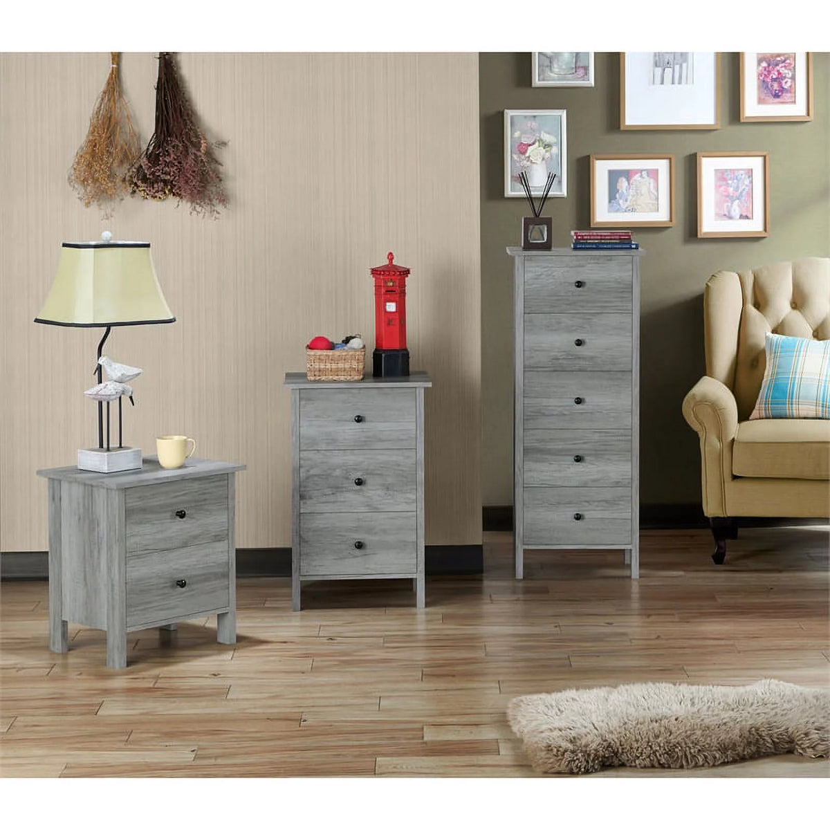 3-Piece Wood Coffee Table Set T516