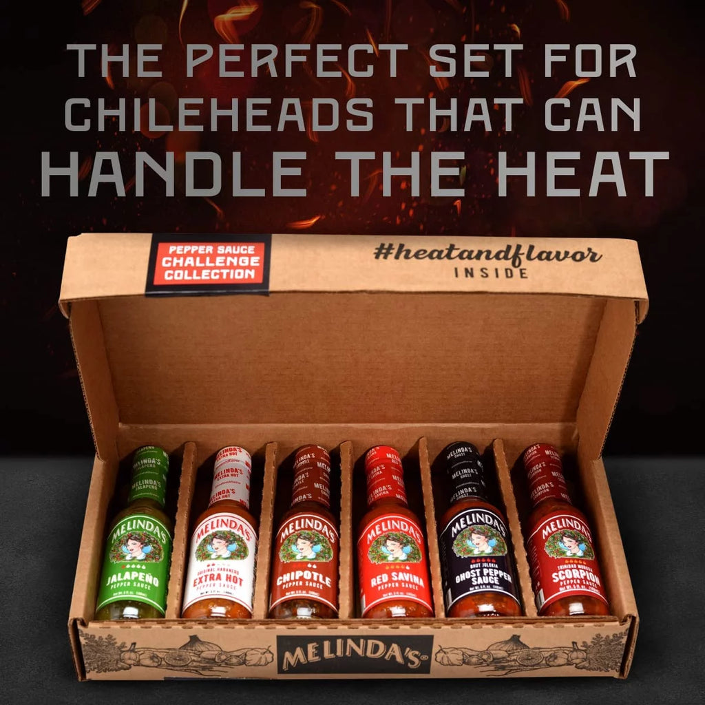 Extra Spicy Gourmet Hot Sauce Gift Set with Variety of Chile Peppers - 5 oz D248