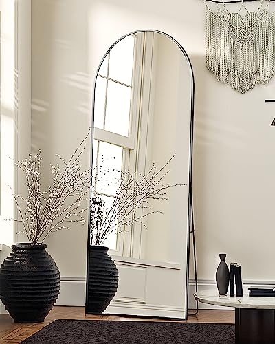 76"x34" Black Arched Full Length Floor Mirror S891045