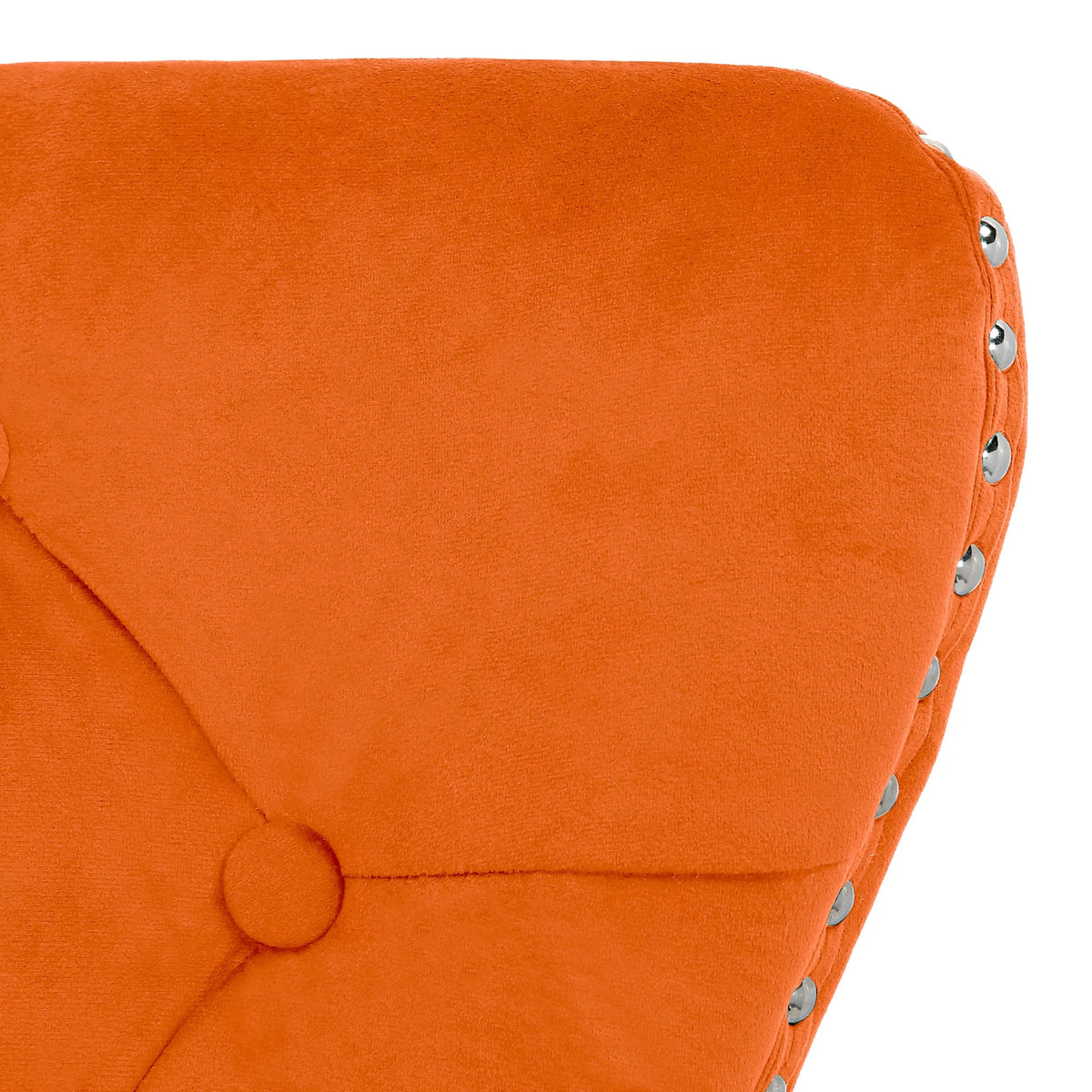 Orange Velvet Dining Chairs Set of 2 I302279