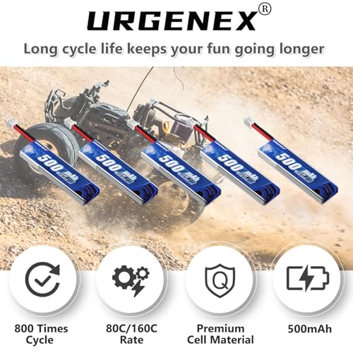 1S 500mAh 3.8V HV Lipo Battery 80C RC Drone Battery with PH2.0 Plug F190749