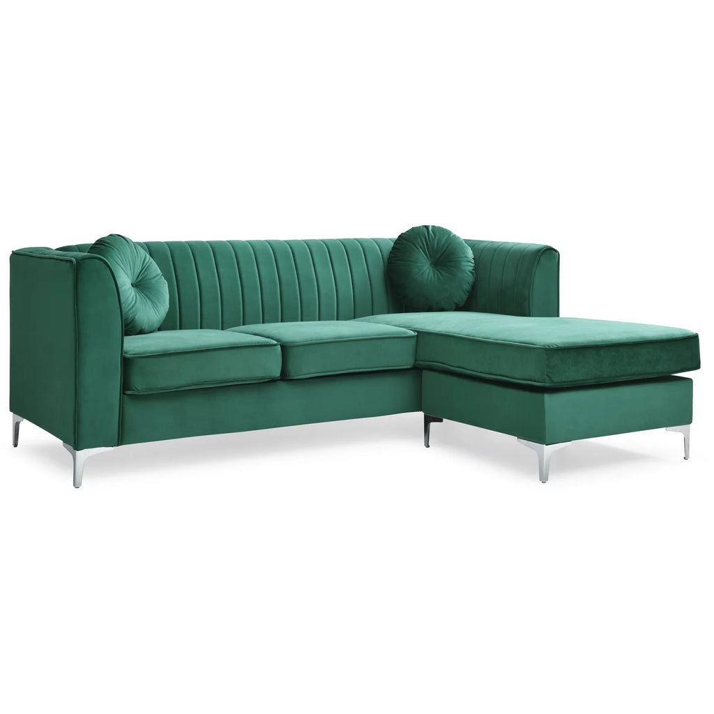 Green Sofa Chaise F455