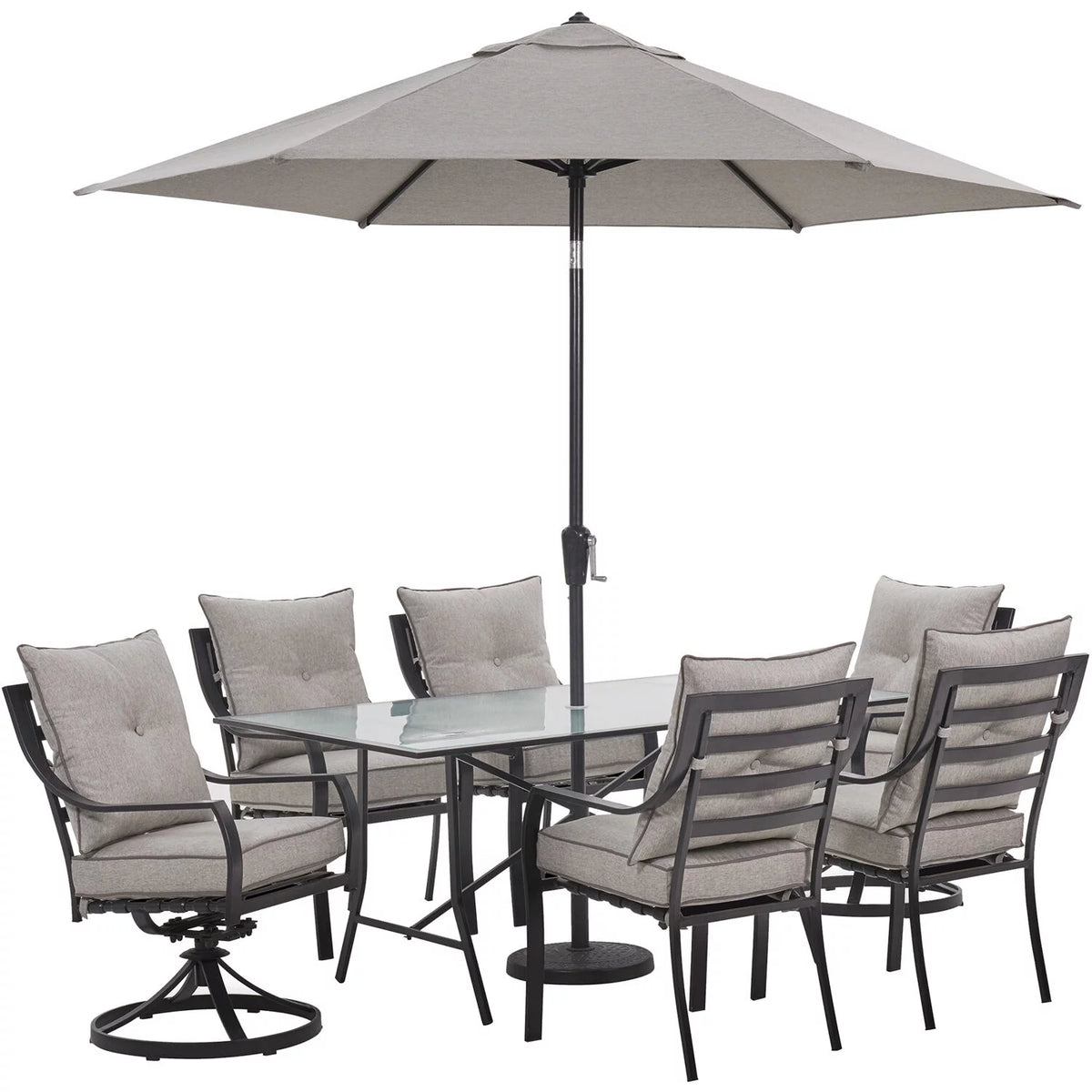7-Piece Outdoor Dining Set with Umbrella P638