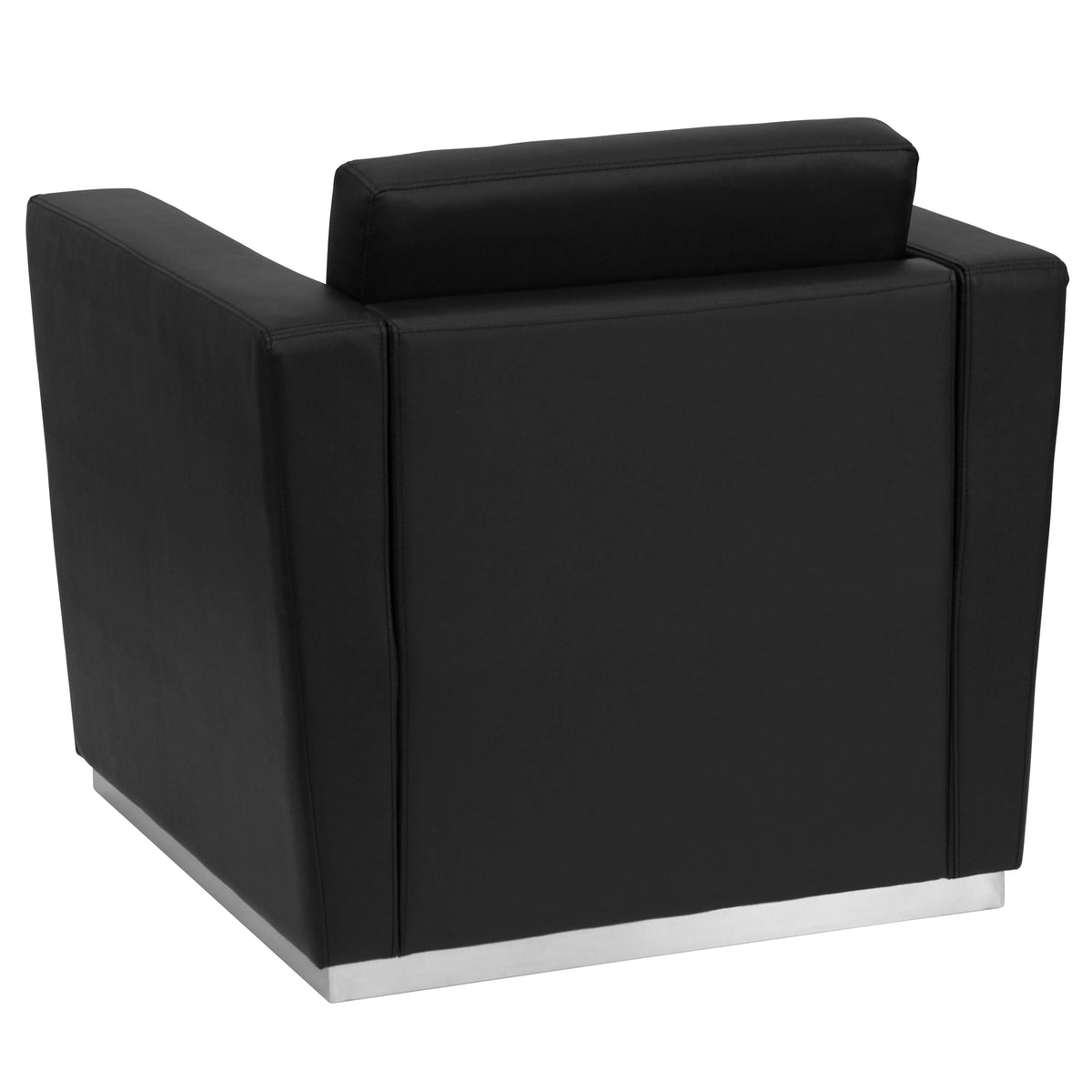 Black LeatherSoft Chair with Stainless Steel Base L790