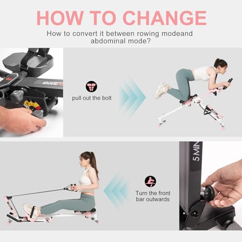 Foldable Rowing Machine with LED Monitor V69247