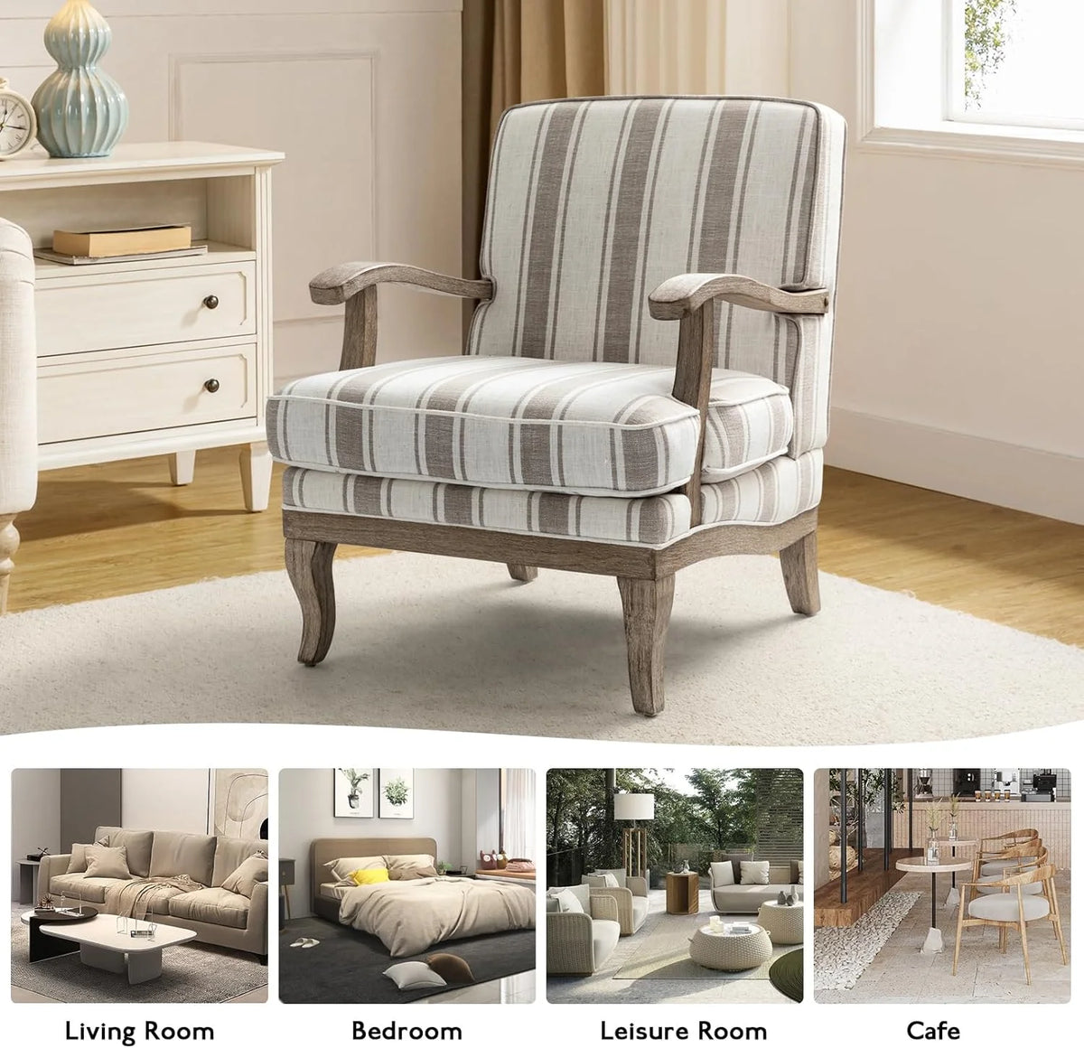 Upholstered Accent Chair Set Of 2 U23807