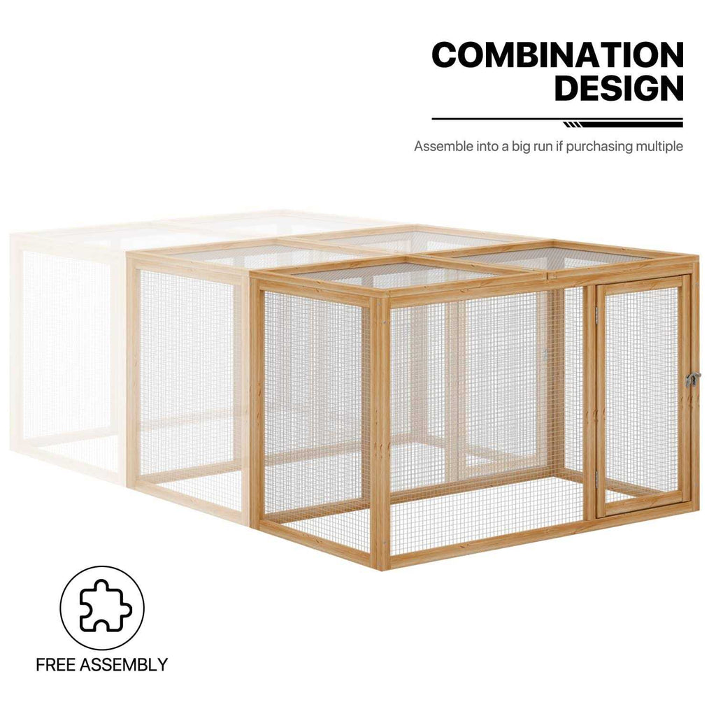 Chicken Cage Rabbit Hutch Bunny Pen with Openable Roof and Side Door R1069