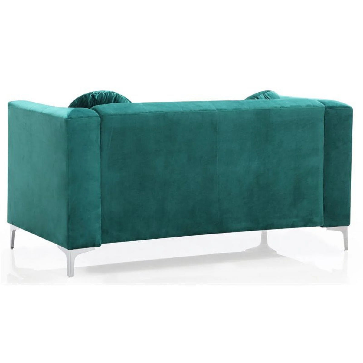 Velvet Sofa Chaise and Loveseat 2-Piece Set in Green C652258