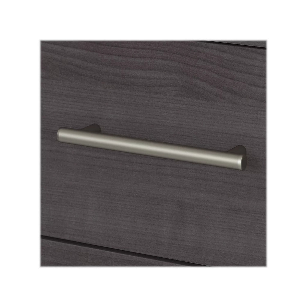 72W Office Desk with Drawers and Hutch in Storm Gray G90821