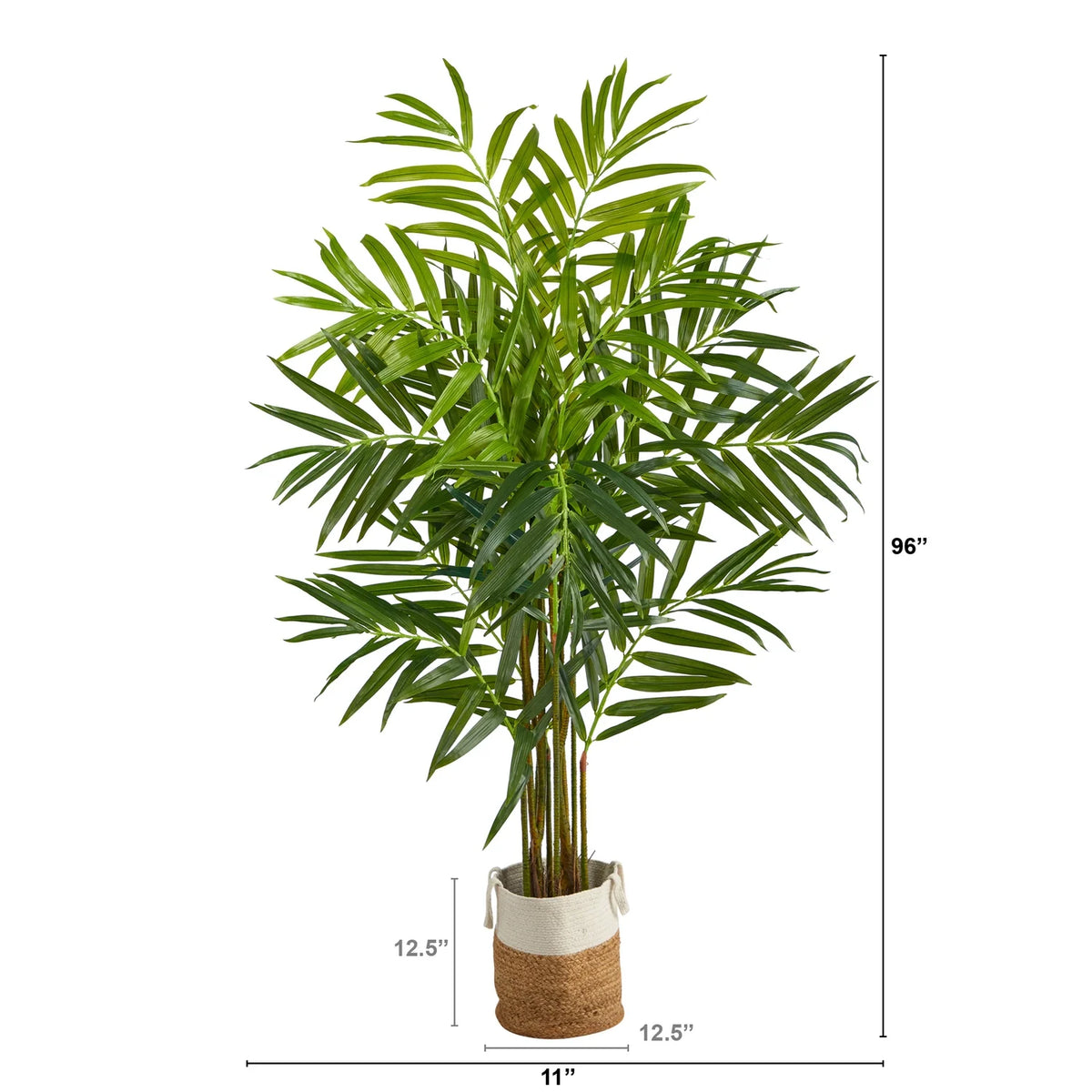 8 Ft Artificial Palm Tree with Cotton Planter B616