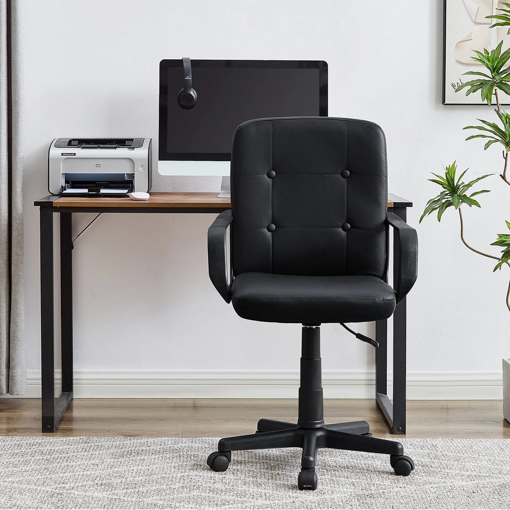 Black Corner Computer Desk & Chair Set K32616