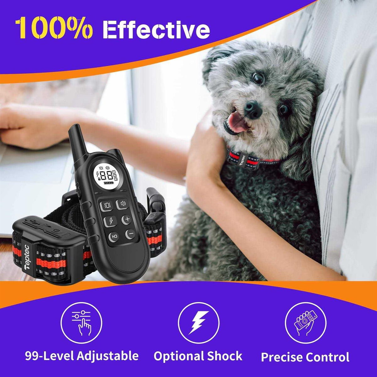 Smallest Lightest Anti Bark Training Collar for Small Dogs 5-15lbs V47745