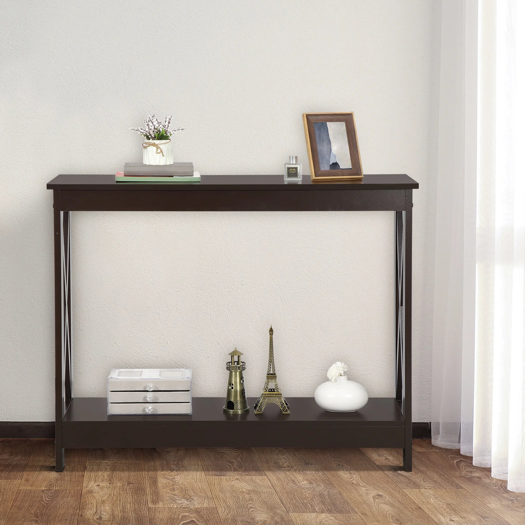 Brown 2 Tier MDF Console Table E331831