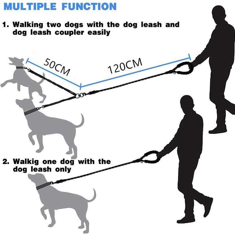 Double Dog Leash 360 Swivel No Tangle F576