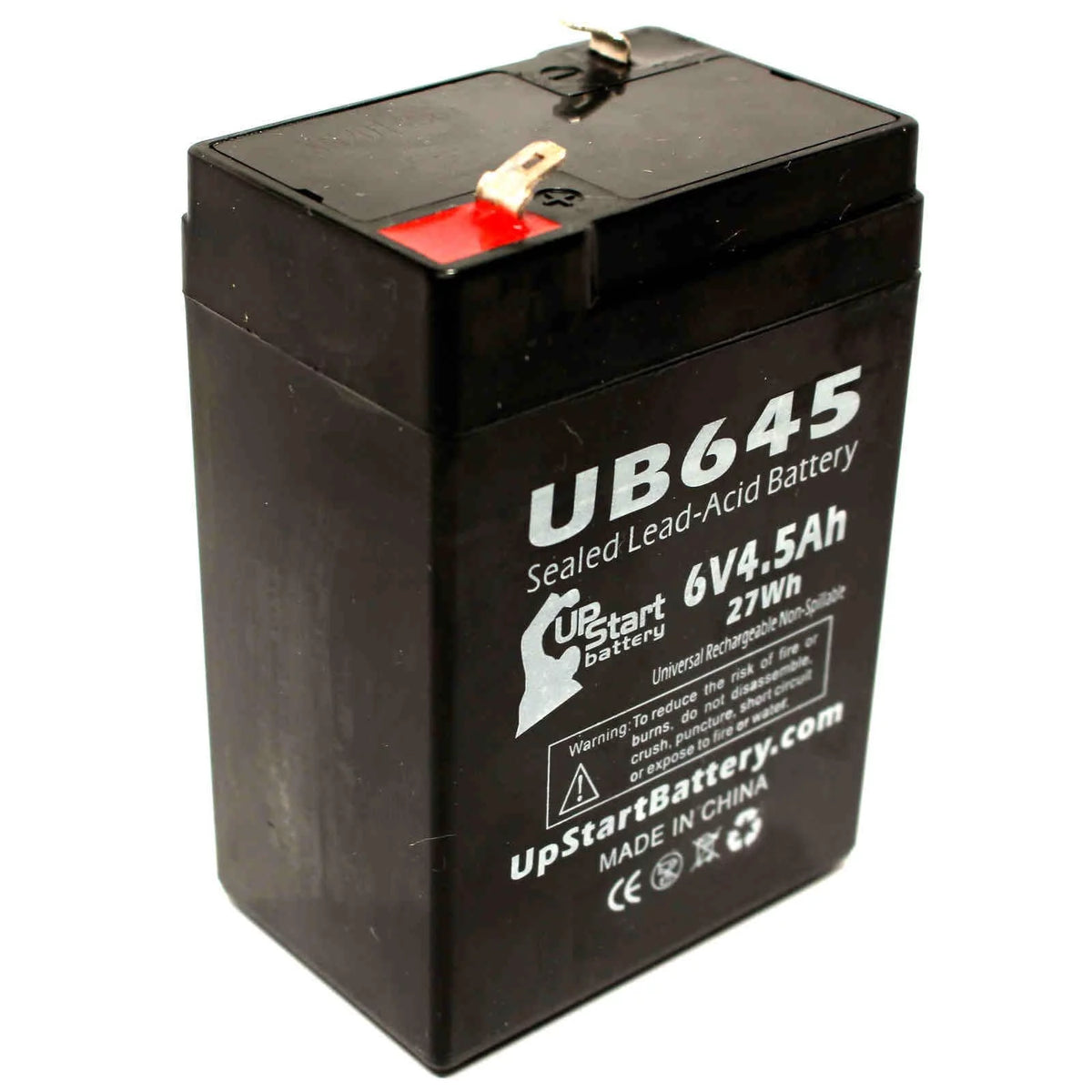 6V 4.5Ah Sealed Lead Acid Battery with Terminal Adapters R8863