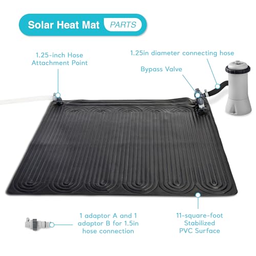 47 Inch Solar Pool Water Heater Mat with Hose Attachment N84697