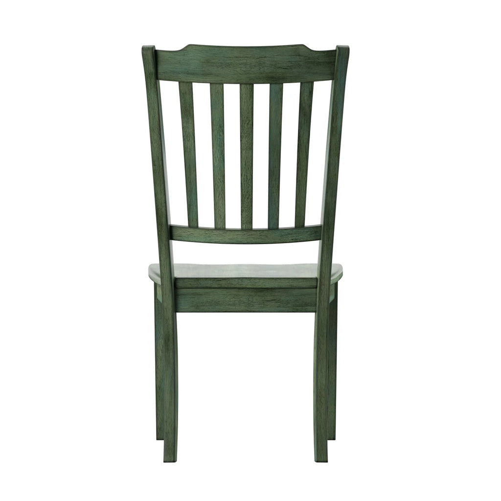 Antique Sage Green Wood Dining Chairs, Set of 2 G428867