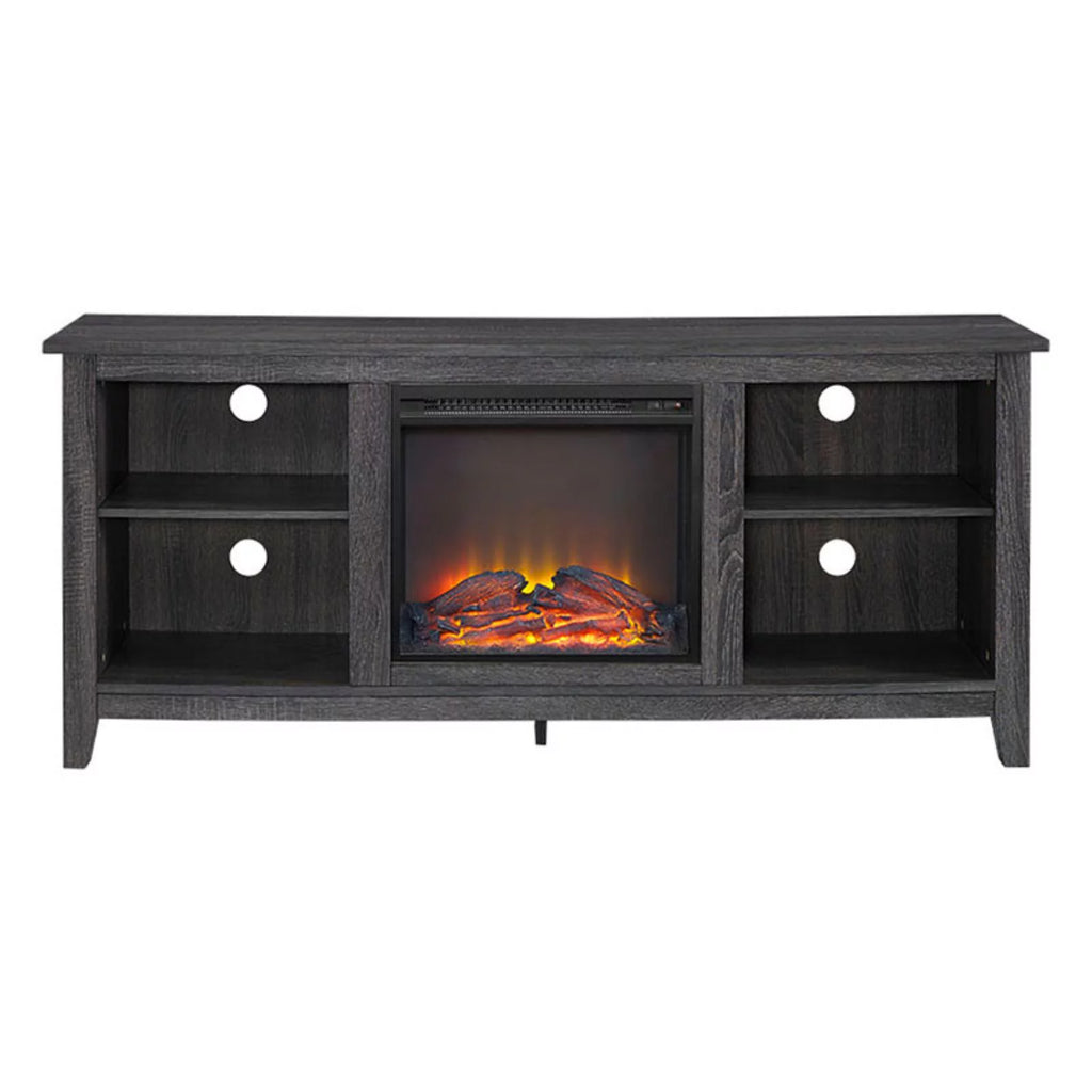 58" Rustic MDF Farmhouse Fireplace TV Stand Z506290