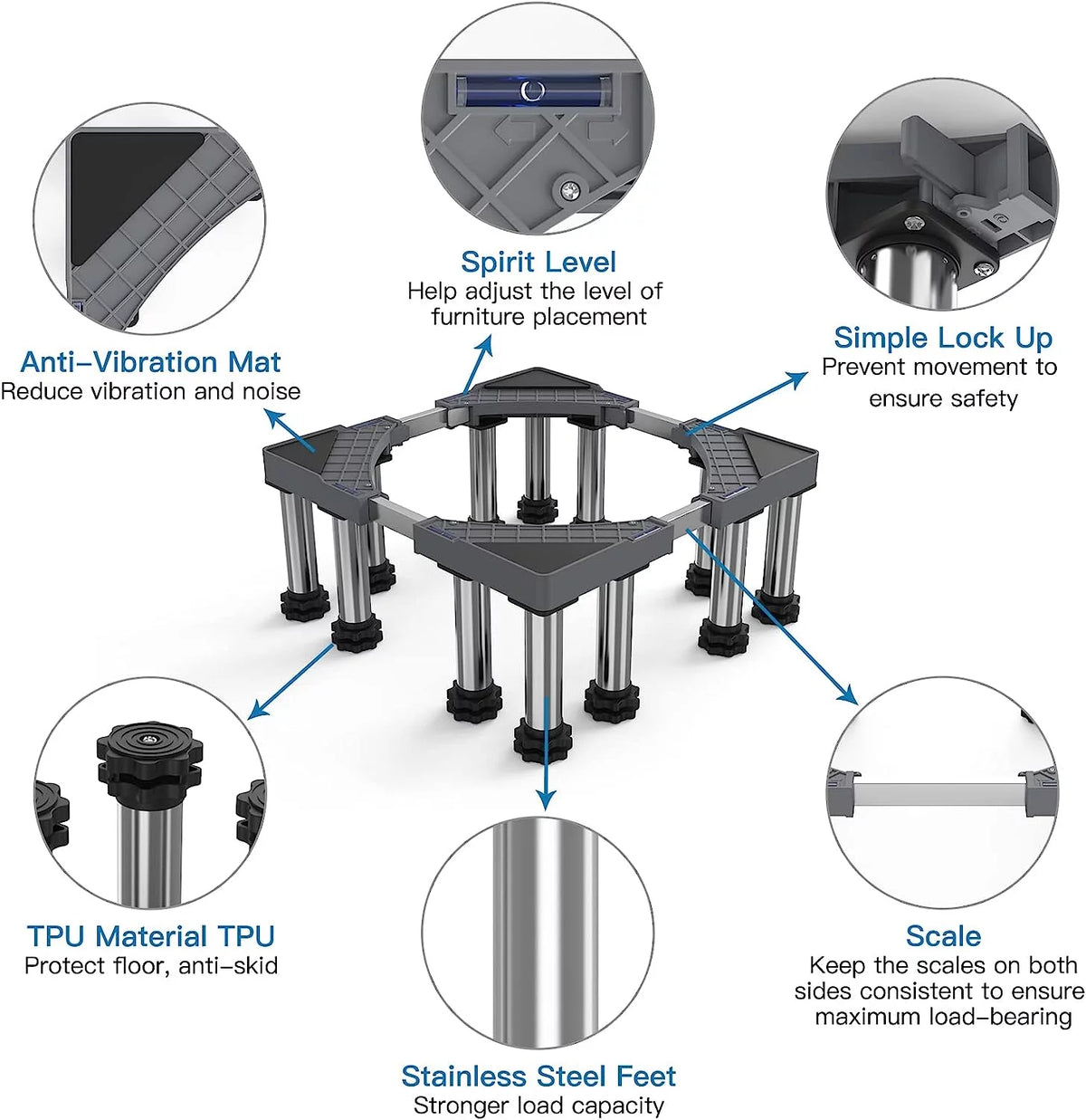 Adjustable Heavy Duty Fridge Stand D3343