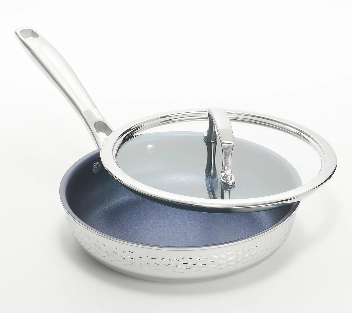 6-Pc Tri-Ply Hammered Stainless Steel Cookware Set S926