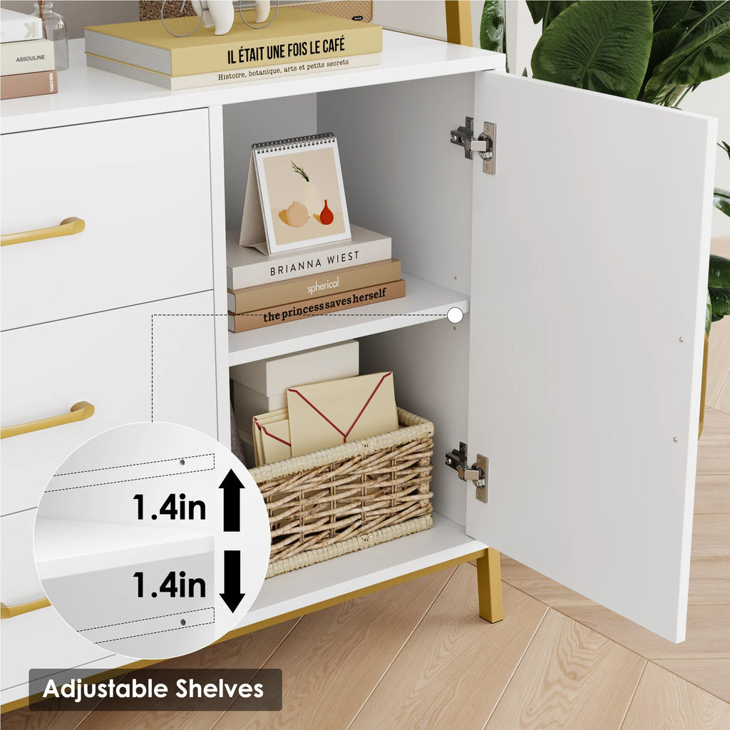 3 Tier Display Storage Shelves with 3 Drawers V9306