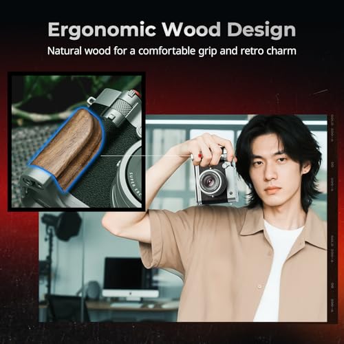 Wooden Handgrip with Dual-Sided Grip and Quick Release Plate X468