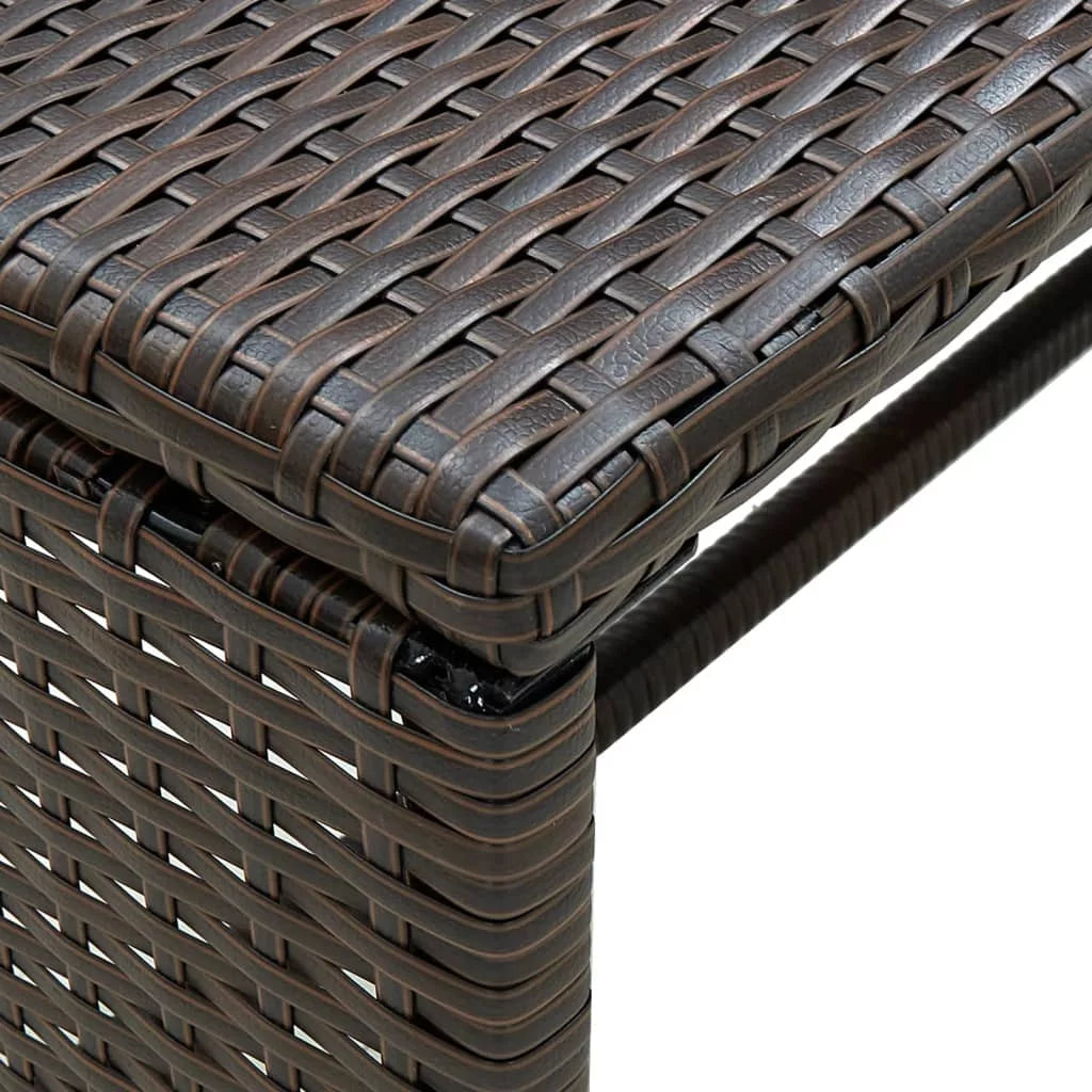 Brown Poly Rattan Coffee Table F33972