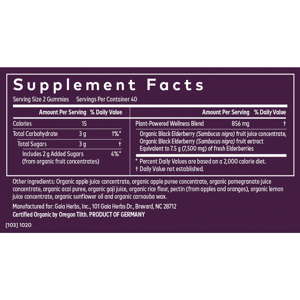 Black Elderberry Adult Daily Gummies D948