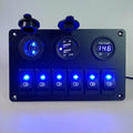 6 Gang Blue LED Rocker Switch Panel N518244