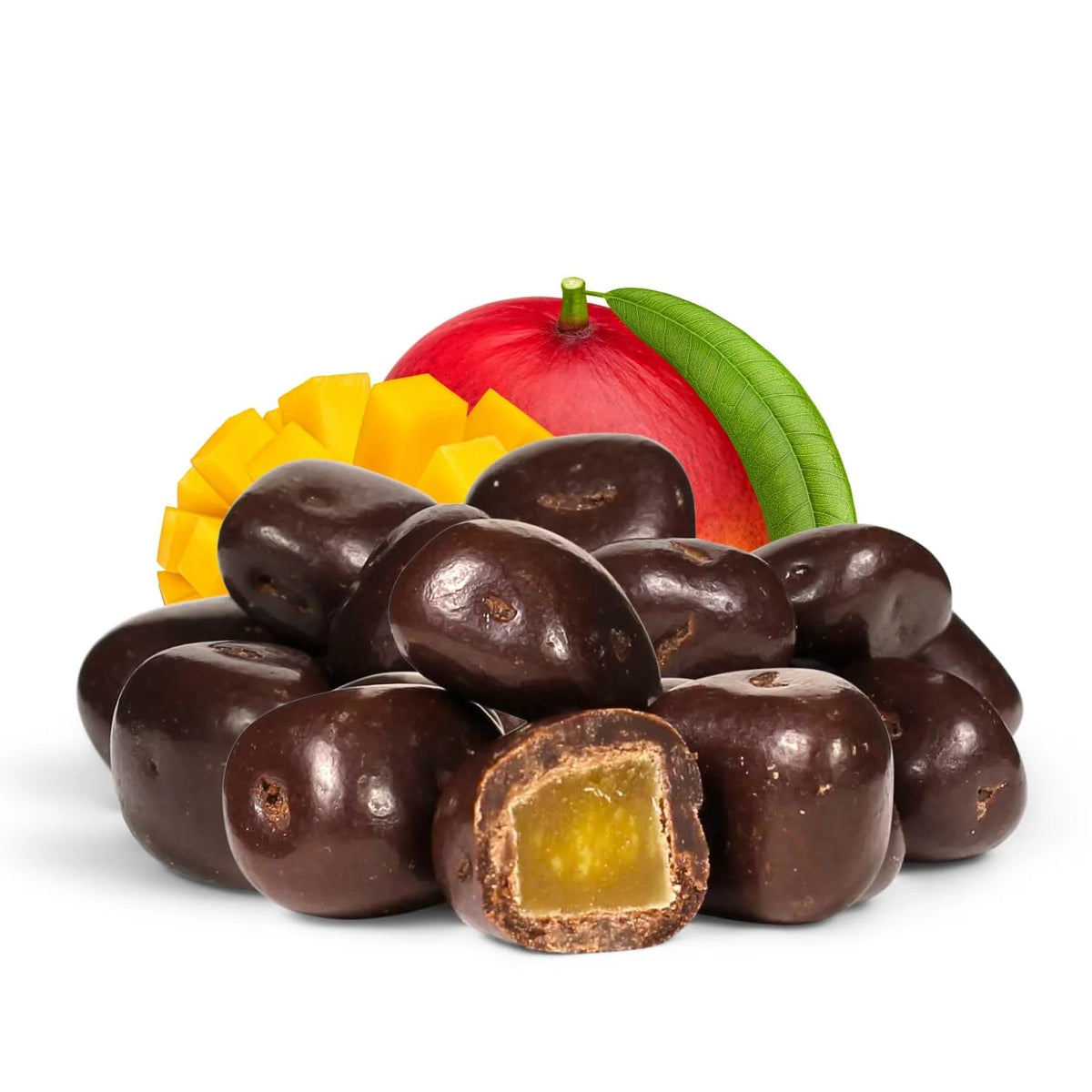 Dark Chocolate Covered Dried Mango 2 Lbs Bulk Bag V713602