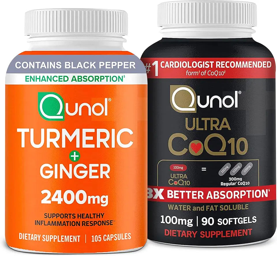 Turmeric Curcumin 2400mg 105 Count and CoQ10 100mg Softgels 90 Count M118