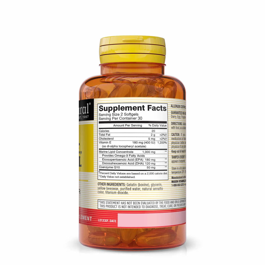 Co Q-10 Vitamin E and Fish Oil 60 Soft Gels E1929