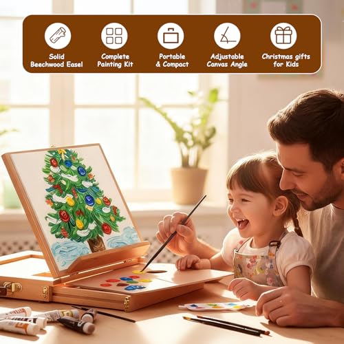 29 Pcs Acrylic Paint Set with Tabletop Easel L4032