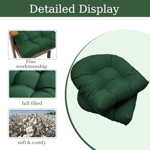 Waterproof Tufted Chair Cushions Set of 2 Black I760688