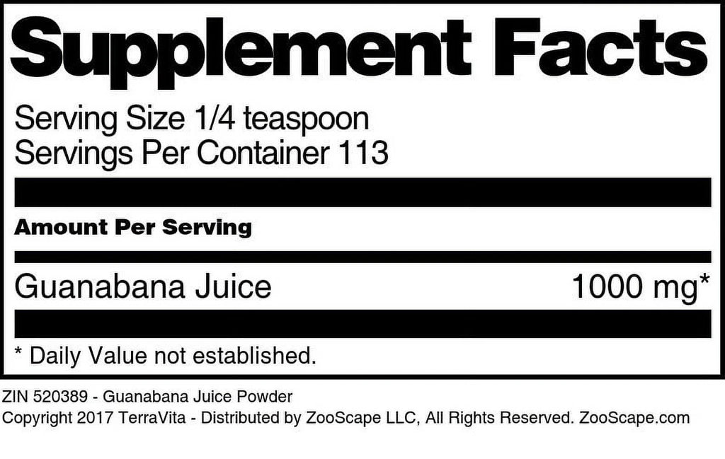 Guanabana Juice Powder 4 oz W465