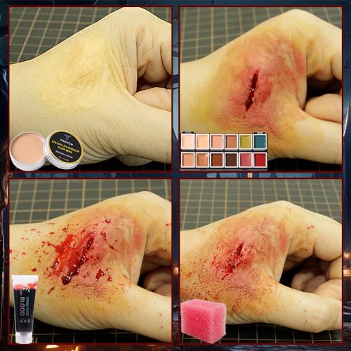 Halloween SFX Makeup Kit 12 Colors Face Body Painting H296