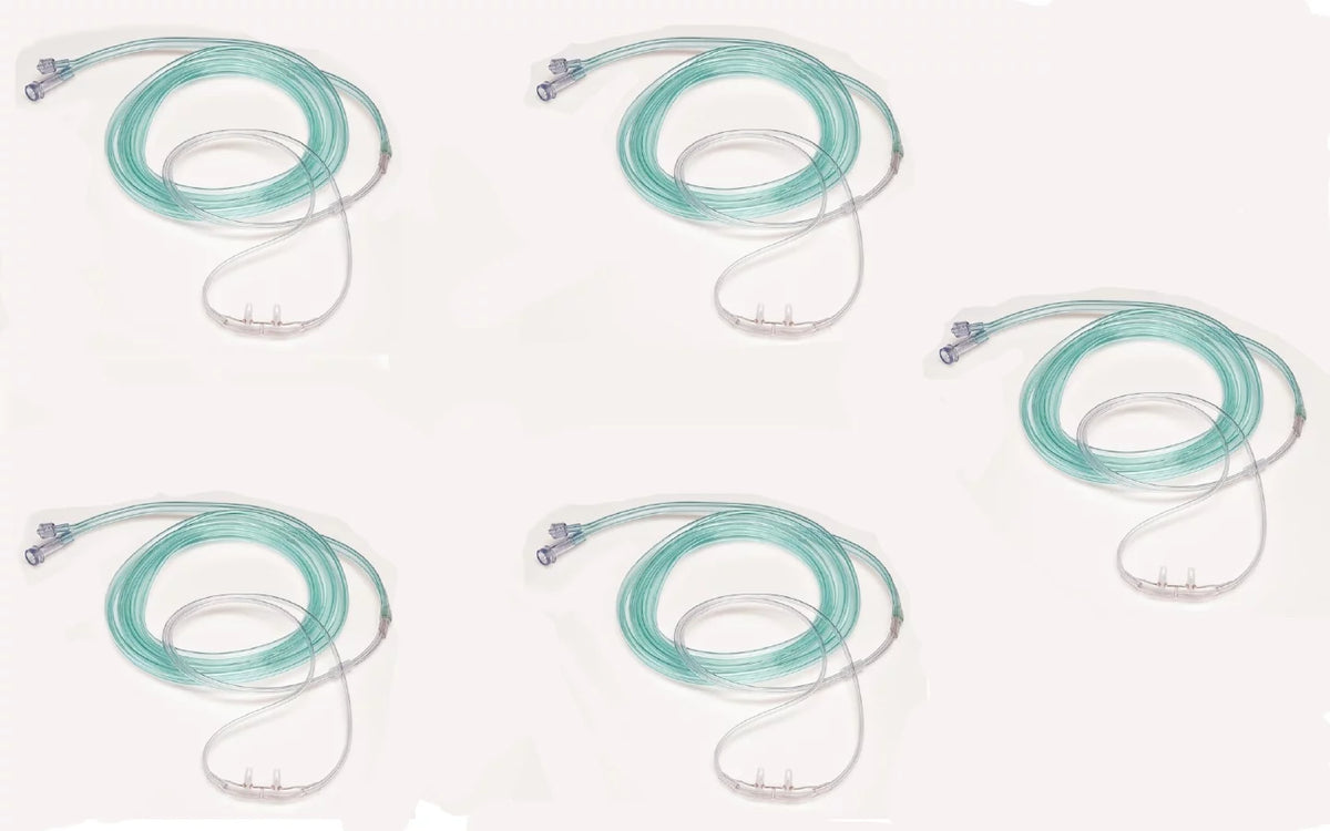 ETCO2 Nasal Sampling Cannula with O2 Delivery Adult Curved Prong 5 Pack A248416