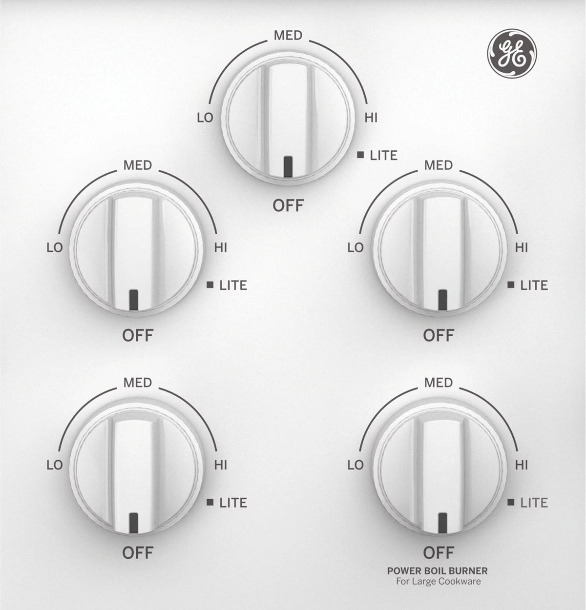 White 36" Gas Cooktop with 5 Sealed Burners C964655