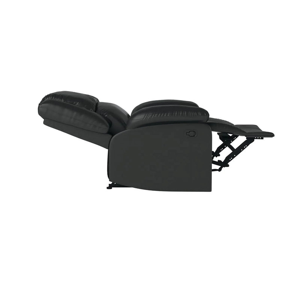 Black Faux Leather Recliner I45009