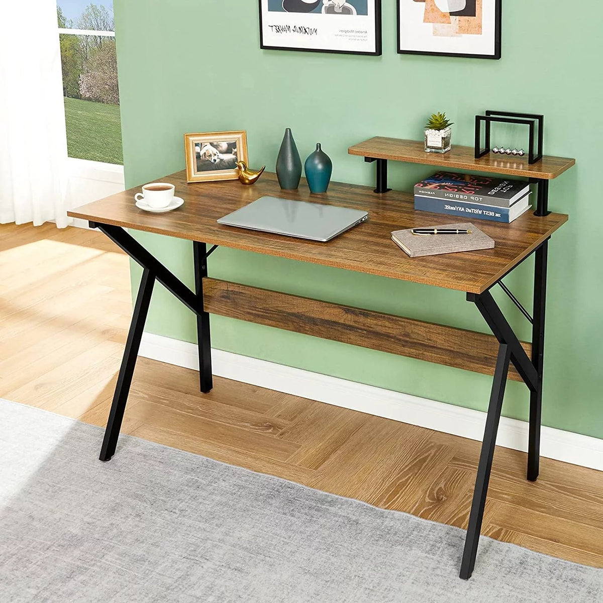 47-inch Home Office Computer Desk with Moveable Top Shelf M880498