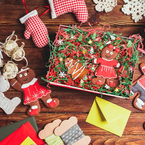 1LB Christmas Crinkle Cut Paper Basket Filler K2389