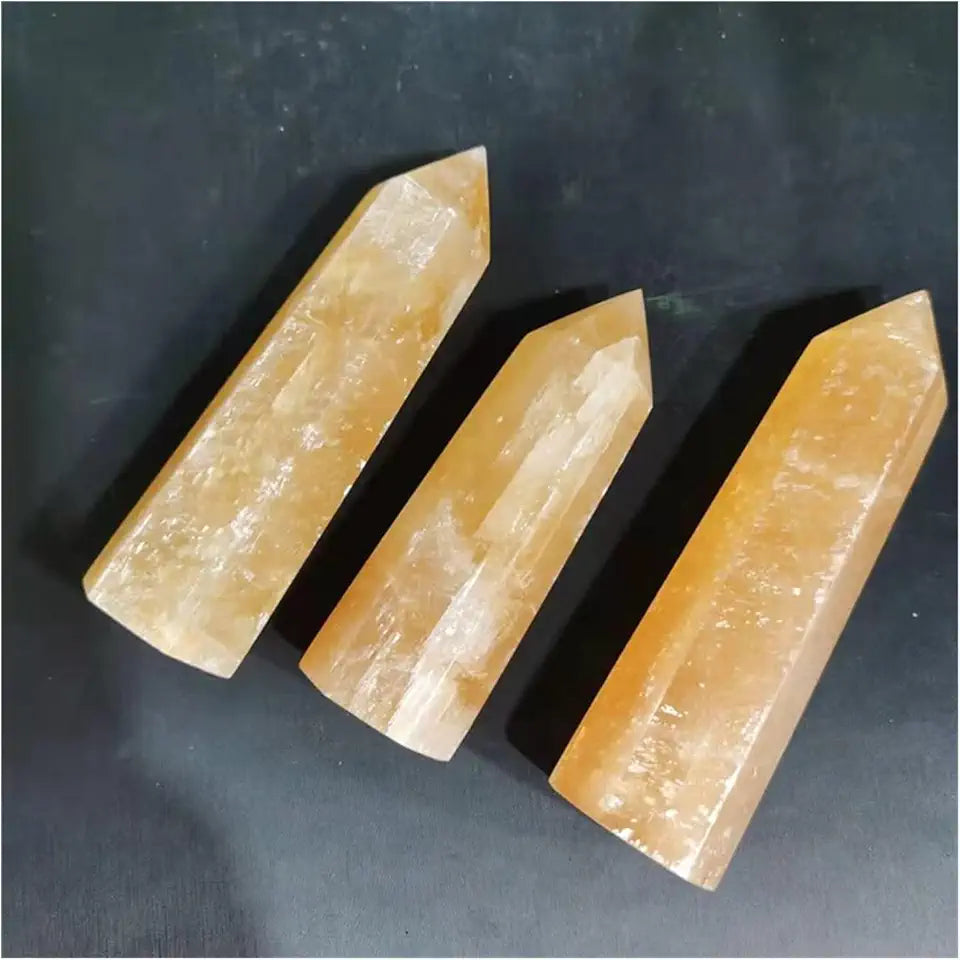 Yellow Calcite Crystal Wand Point D118905