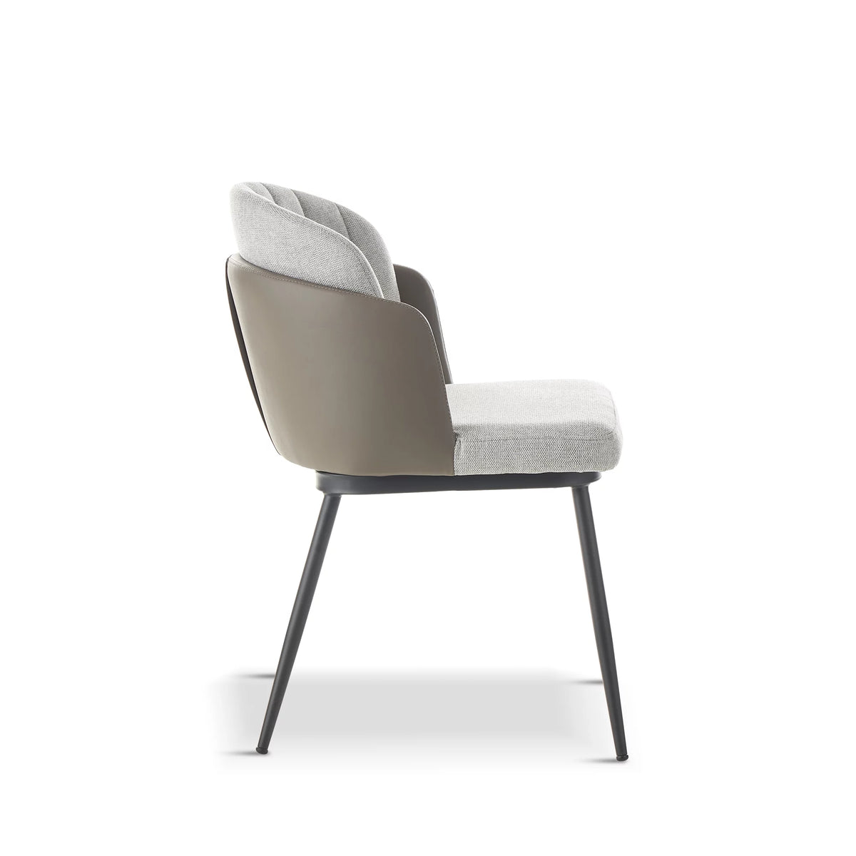 Set of 2 Grey Fabric Upholstered Dining Chairs R9275