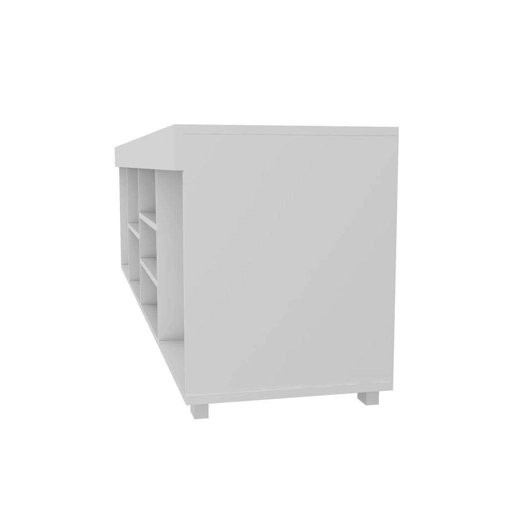 White TV Stand up to 65" Manufactured Wood R663733