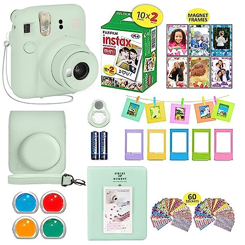Purple Instant Camera Bundle with 20 Film Sheets G809