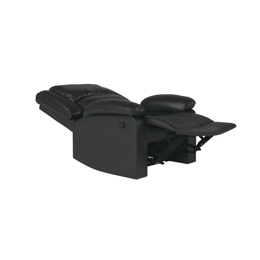 Black Faux Leather Recliner I45009